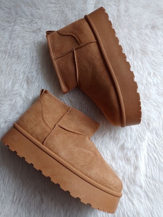 Carmelowe śniegowce damskie ocieplane rozmiar 39 hit