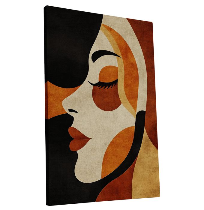 Retro Obraz Kobiety w Stylu Lat 70, 80x120 cm, Płótno Udekoruj wnętrze