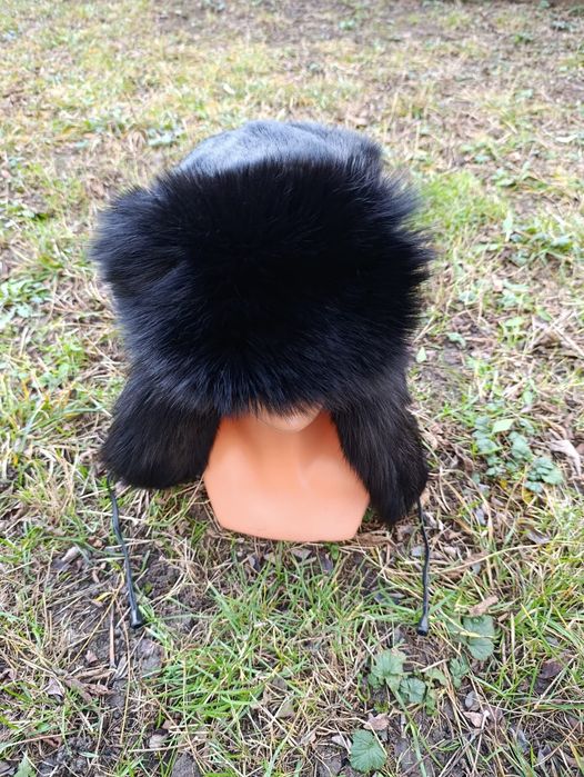 skóra z lisa czapka z lisa