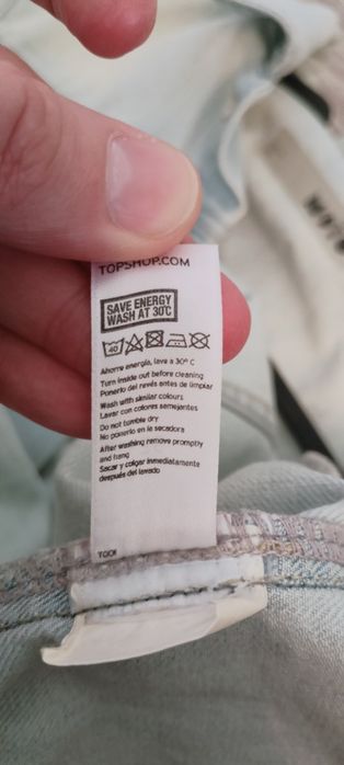 Jasna krótka kurtka jeansowa TopShop Moto r. 36