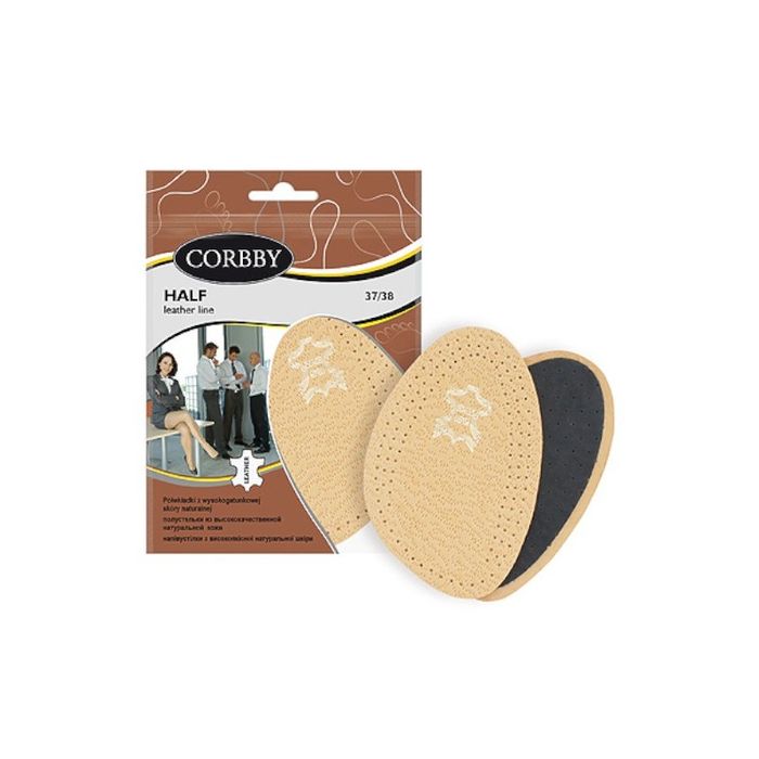 R.35/36 - Amortyzujące półwkładki do butów skórzane Corbby