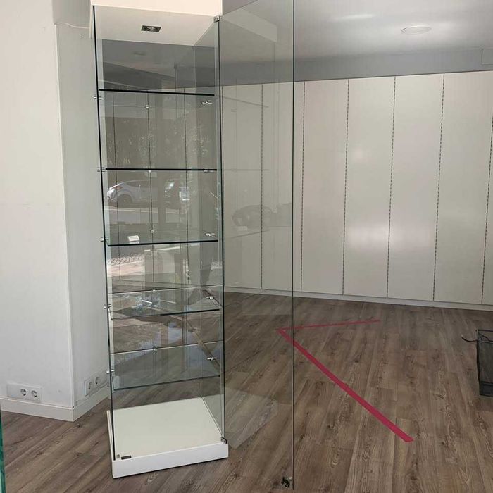 Vitrine de vidro para comercio