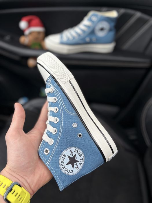 Конверси жіночі сині converse all star blue високі