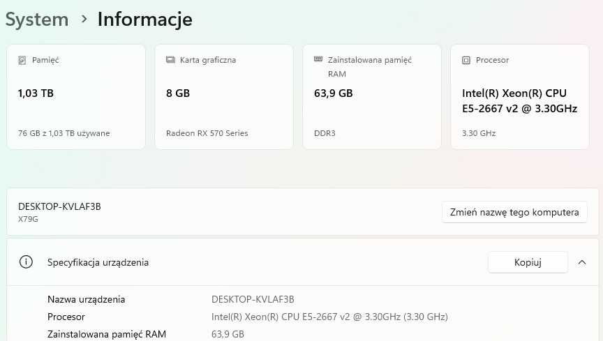 Gamingowy komputer RGB.RX570 8GB,64GB RAM,SSD,1TB HDD+monitor+akcesori