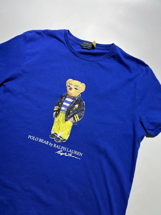 Polo bear Ralph Lauren чоловіча синя футболка  розмір Л