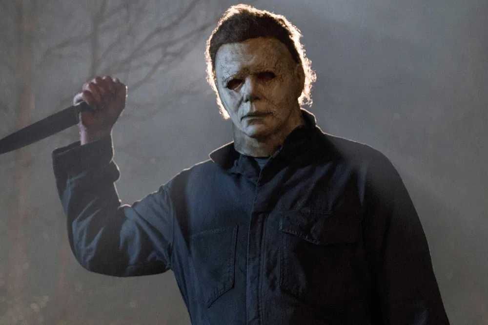Maska Michael Myers + nóż - zestaw prezent