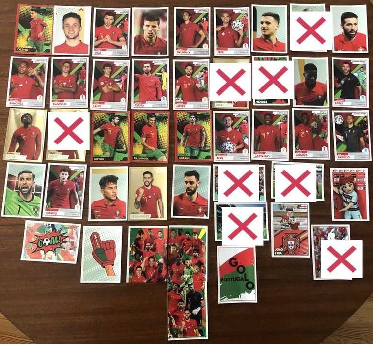 36 cromos Fome de Vencer - Seleção Nacional - Mundial 2022