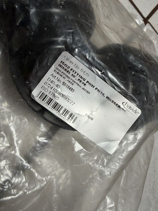 Kolano ISO PE DN40