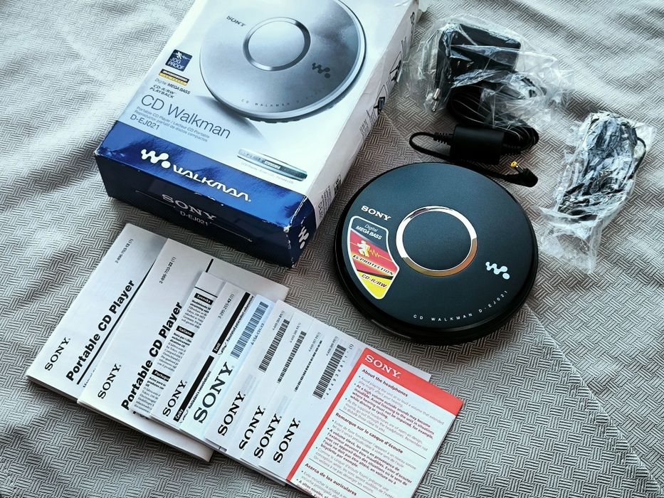 Sony CD Walkman D-EJ021 | NOWY | FABRYCZNY KOMPLET  Discman  Jog Proof  Mega Bass  Komplet