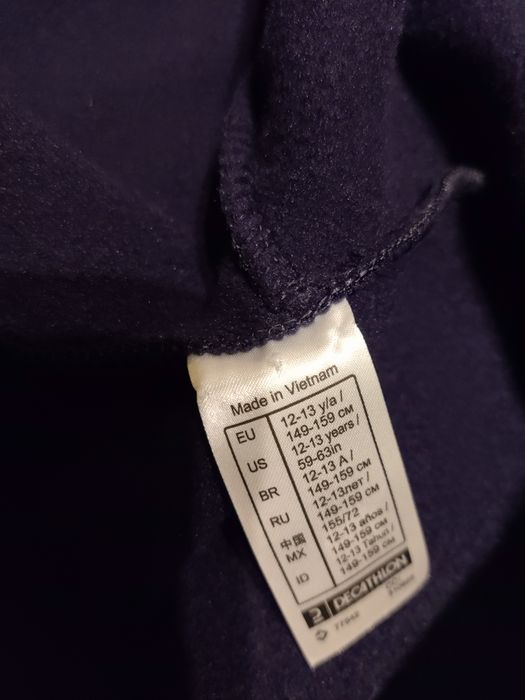 Zestaw Kurtka jesienno zimowa  146/152 + bluza Quechua 149-159 bdb 11+