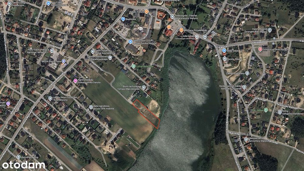 Działka Kaszuby Stężyca z własną linią brzegową jeziora