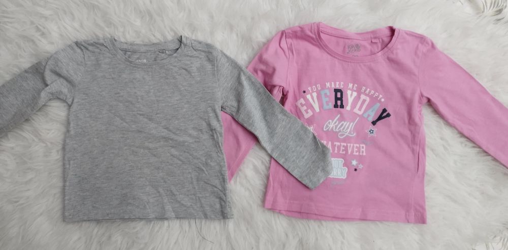 2x bluzka z długim rękawem r. 92