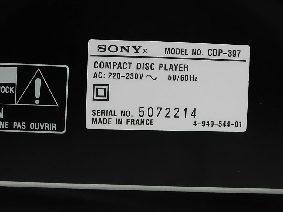 Odtwarzacz CD Sony CDP-397 | Sprawny 100% | Klasyk Vintage