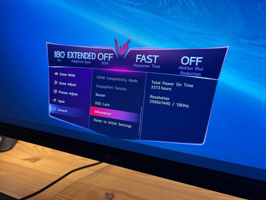 Monitor LG UltraGear 27GP850-B - QHD 27 IPS 180Hz G-Sync