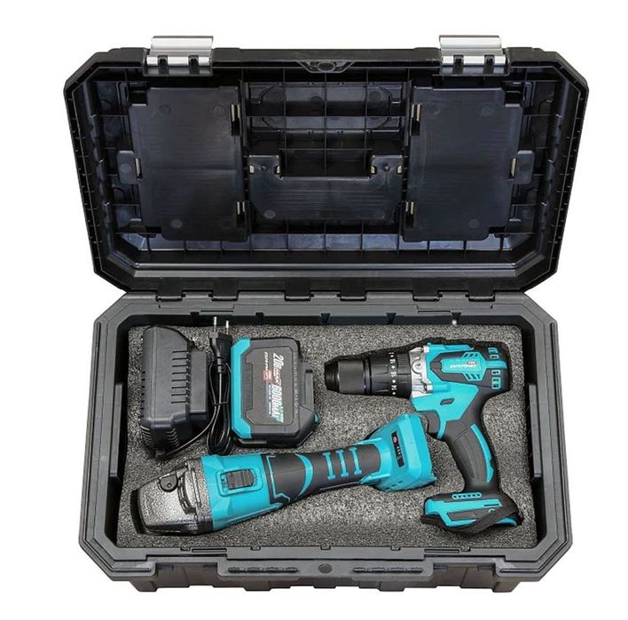 Набор аккумуляторных инструментов Grand №4 (Перф,гайка,болгарка,шурик)