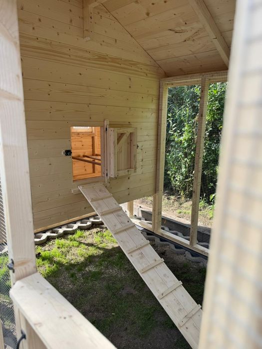 Kurnik z woliera 400x200