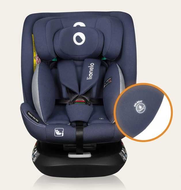 Fotelik samochodowy obracany Lionelo BASTIAAN i-Size ISOFIX 0-36 kg