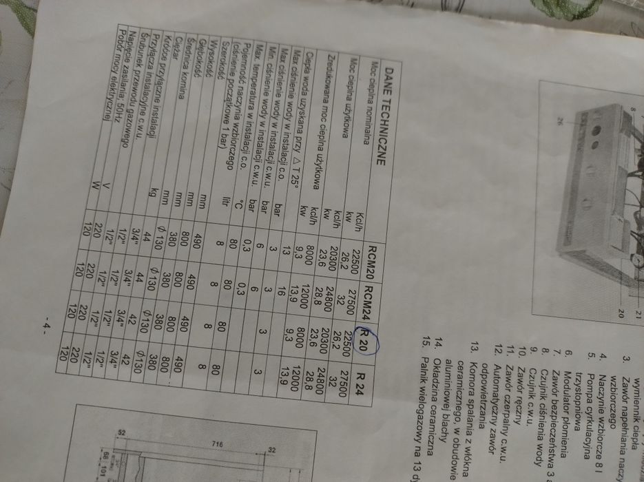 Piec gazowy kocioł Radiant R20 20kW