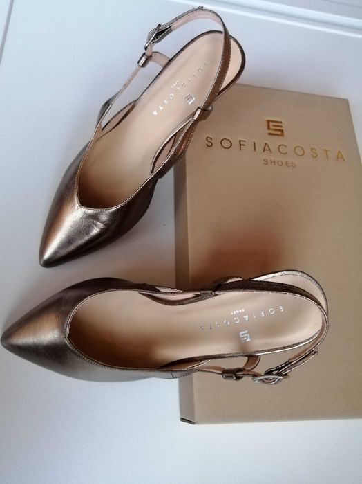 Sapatos senhora, salto médio, T 36 -  Novos