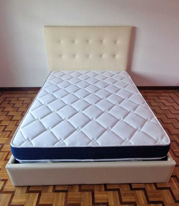 Camas de Casal Estofadas de Luxo 199€ Disp. em Várias Cores! 190x140m!