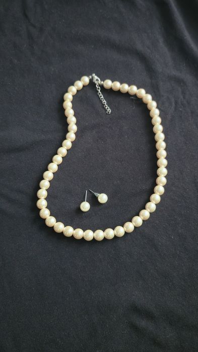 Naszyjnik + kolczyki perełki