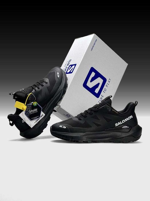 Кросівки Salomon Elixir Activ GTX Black White 41- 46  Gore-Tex, термо