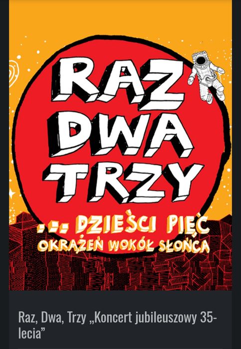 Sprzedam dwa bilety na koncert zespołu Raz Dwa Trzy w Sopocie 22.08.2026