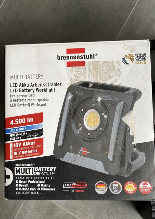 Holofote obras bateria Brennenstuhl