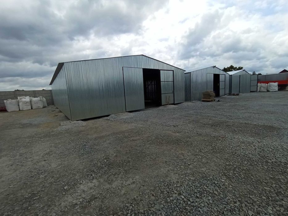 Ocynkowany Garaż Blaszany  Wiata Garażowa - Hala Blaszana  - GRZYWSTAL