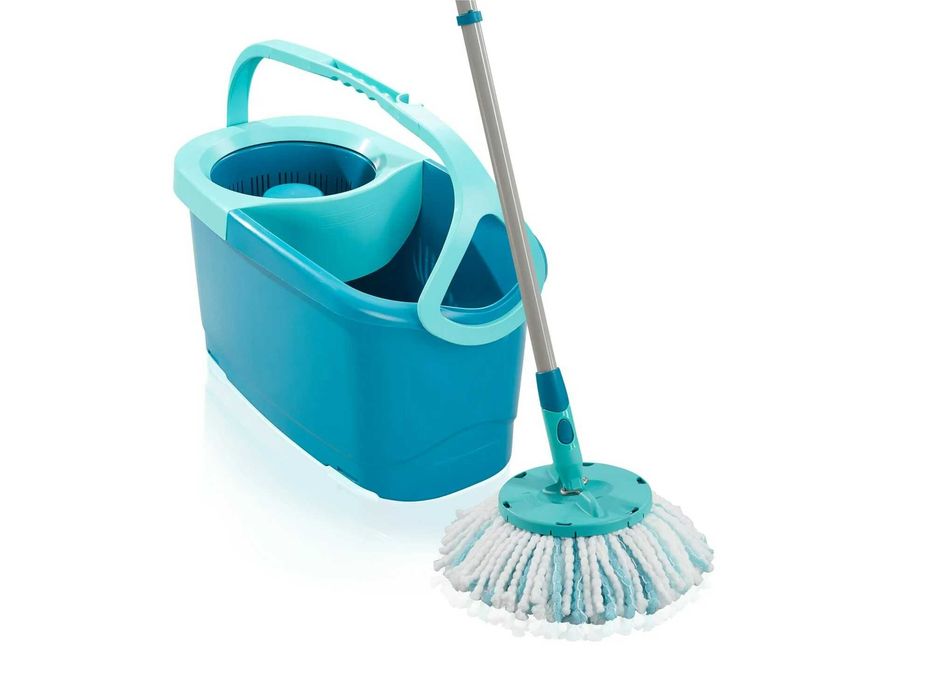 Набір для миття підлоги Leifheit CLEAN TWIST Ergo Disc Mop Set 52101 з відром і центрифужним віджимом