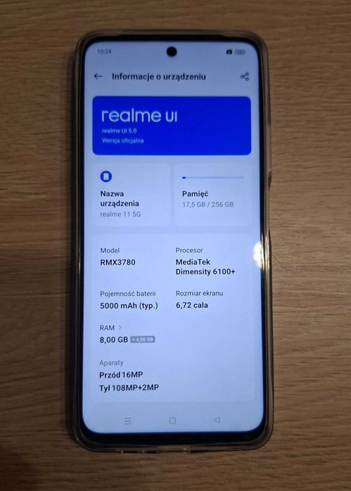 Realme 11 5G 8/256GB – stan bardzo dobry, telefon po seniorze