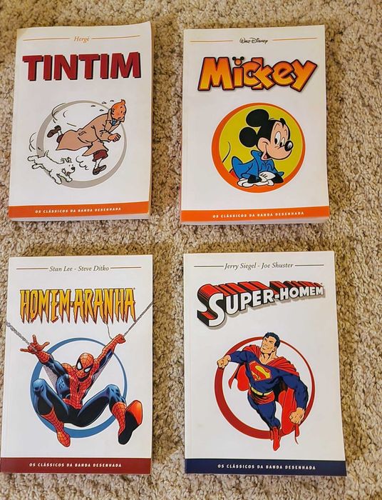 Tintim, Mickey , Homem Aranha, Superman: Clássicos Infantil e Juvenil
