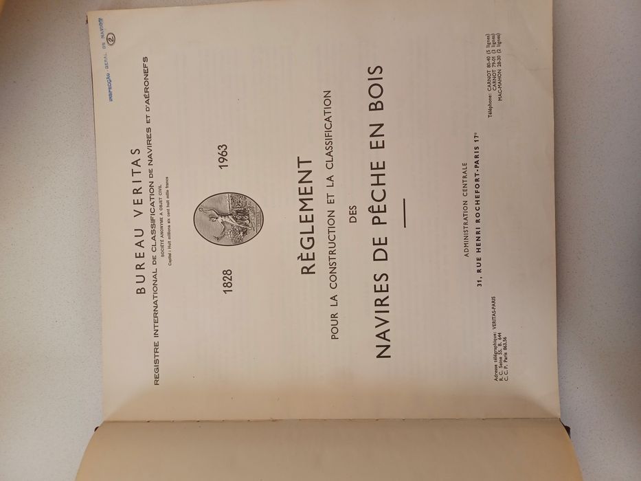 Livro Regulamento Construção de Navios em Madeira