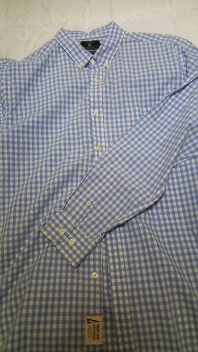 Camisa da MO xadrez azul nova