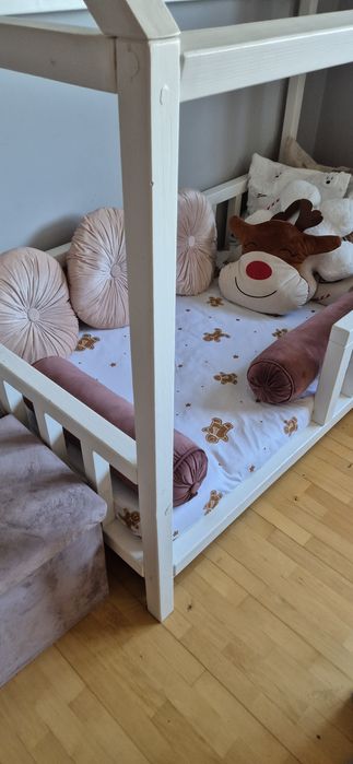 Łóżeczko domek drewniane 170x90 cm