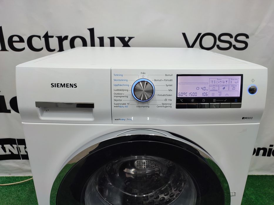 Топова прально-сушильна машина Siemens IQ800 wash & dry 7/4 кг