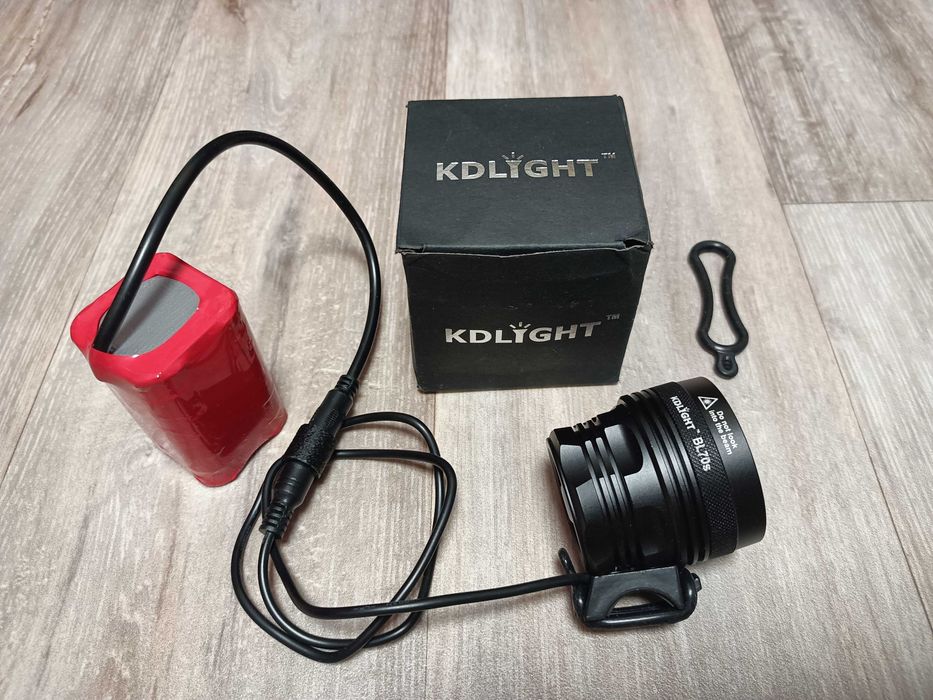 Latarka na rower KDLIGHT BL70s XHP70.2 3000 lumenów + akumulator 10Ah
