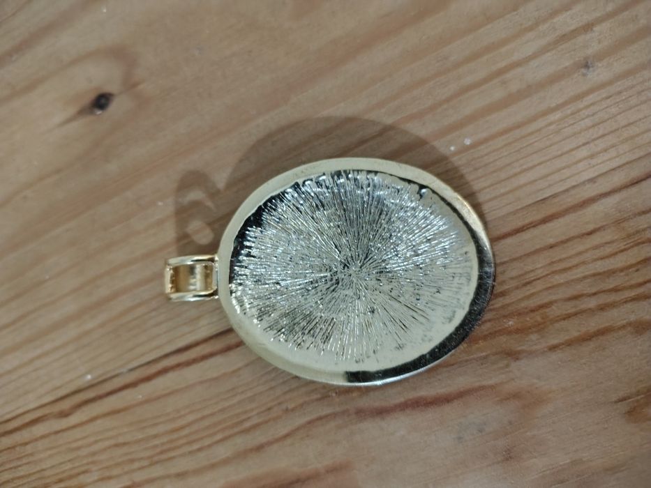 Broszka zawieszka z masą perłową vintage lata 80 unikat