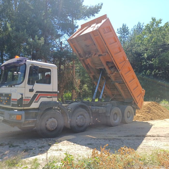Ziemia  , piaski kruszywa z transportem