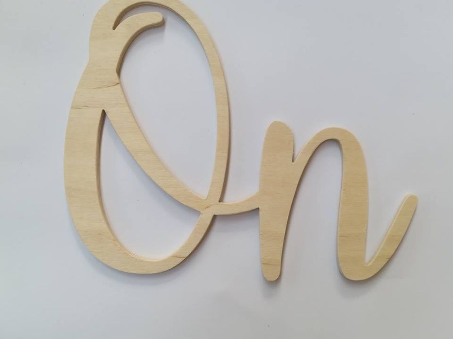 Drewniany napis Ona i On. Komplet! Na wesele, ślub, rocznice.