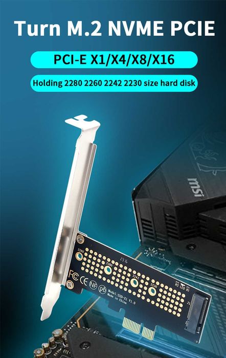 Адаптер FENVI M.2 NVMe SSD - PCI-E 4.0 x1