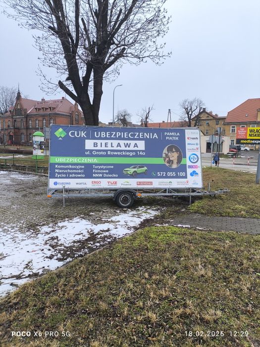 Mobilna Reklama, powierzchnia reklamowa 4x2, 5x2