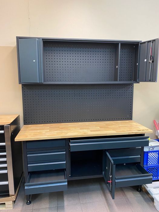 SEJFTI ALFA-27-7016 stół warsztatowy antracyt+czarny