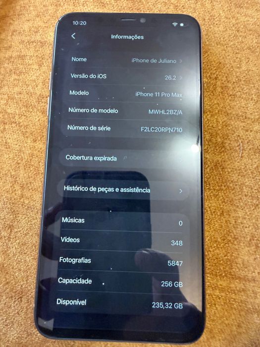 iPhone 11 Pro Max 256Gb Gold [iFace bugado]