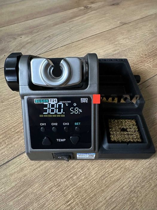 Stacja lutownicza Sugon T21 120W C210 C245 2 kolby 6 grotów NOWA