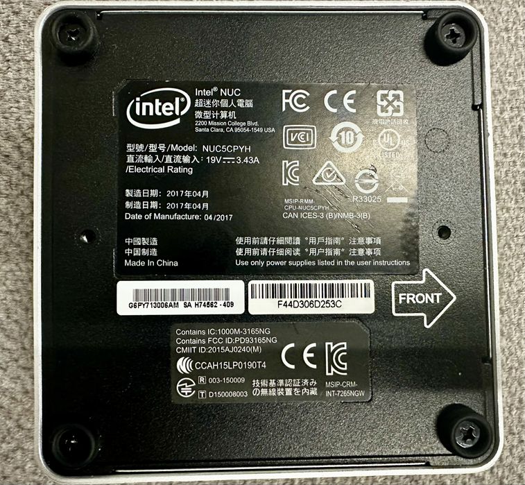 Intel NUC NUC5CPYH 8gbRam
