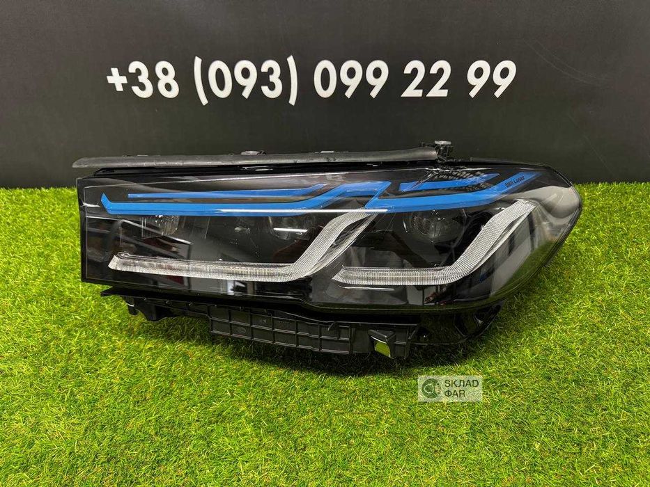 Передні фари BMW 5 G30 2020-2023 LCI SHADOW LASER Фара БМВ 5 Г30 рест чорний лазер Європа - Гарантія 3 місяці, trade in, встановлення