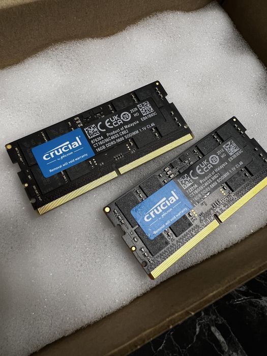 Crucial SODIMM, DDR5, 16 GB, 5600 MHz, CL46 (CT16G56C46S5)