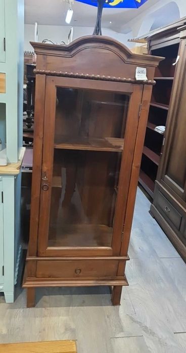Piękna witryna drewniana tekowa stylowa stara klasyczna FV DOWÓZ