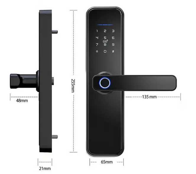 Смарт замок для квартири з відбитком пальця, smart lock для квартири з кодовою панеллю замок з відбитком пальця